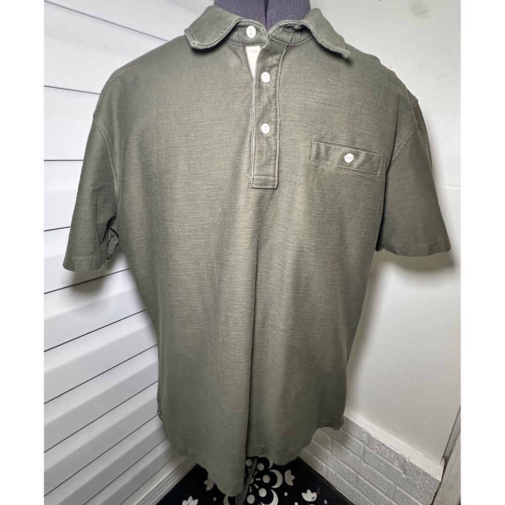 Jach’s New York Olive Green Cotton Polo Collared Shirt XL Casual Classic Top